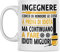 Vulfire Tazza in ceramica Ingegnere. Regalo Laurea. Idee Regali Originali Ingegneria, Regalo per ingegneri. Idee regalo Natale Colazione Caffè. (Bianco, Ceramica)