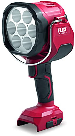 Flex Akku Flutlicht Handlampe WL 2800 18.0 (2 Helligkeitsstufen, 2800 Lumen, Reichweite 630 m, Lampenkopf 180° schwenkbar, Arbeitsleuchte ohne Akku)