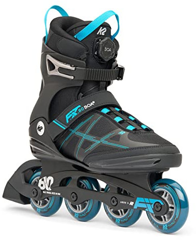 K2 Skates Herren Inline Skates F.I.T. 80 BOA, Black - Blue, 30H0000.1.1.105