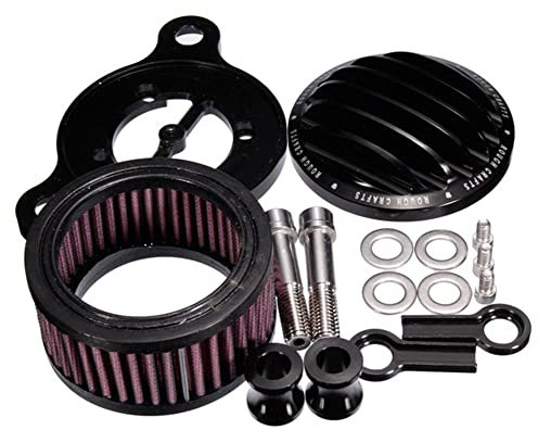 Nuova Moto Filtro Aria Filtro di Aspirazione Accessori di Sistema for Harley-Davidson Sportster 883 1200 1991-2016 Ferro 883 2009-2016 (Color : Black)