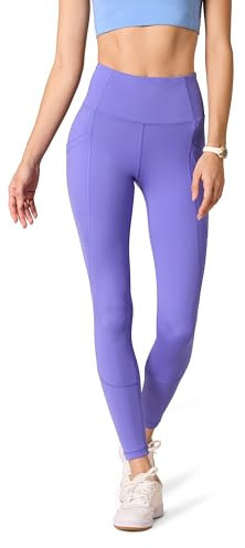 Amazon Essentials Leggings Active Lunghi Modellanti a Vita Alta con Tasche (Disponibili in Taglie Forti) Donna, Porpora, 6XL Plus