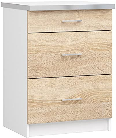 AKORD Meuble de Cuisine | Fonctionnelle | Durable | Design Moderne | pour Grandes et Petites Cuisines | Facile d'entretien | Küchenschrank mit Arbeitsplatte 82x60 cm