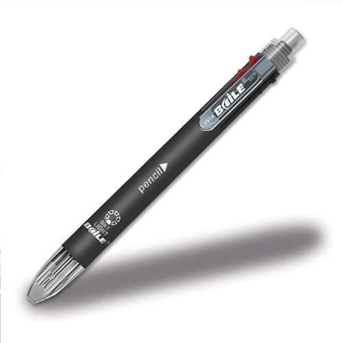 6 Farben Stift Multicolor Kugelschreiber mit 5 Farben Kugelschreiber 1 automatischer Bleistift Multifunktionsstift Büro Schule Nützlich und modisch