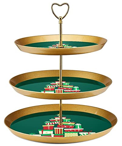 Cupcake-Ständer mit 3 Etagen, Geschenk, Weihnachtsbaum, Desserttisch, gestufte Serviertabletts für Partys