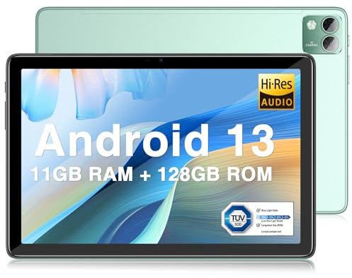 DOOGEE T10S Tablet 10 Pulgadas Android 13, 11GB RAM+ 128GB ROM (1TB SD),Tablet Infantil 2K, 6600mAh Widevine L1 Octa-Core, 8MP Cámara 1200*1920 FHD 2024 Tablet PC 4G Dual SIM/BT5.0/ GPS,5G+2.4G/WiFi