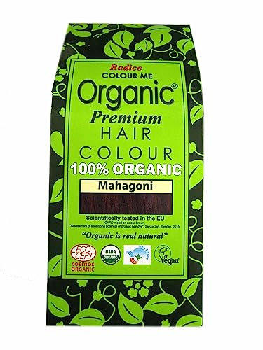 Radico Colour Me | Organic Pflanzenhaarfarbe | Mahagoni | Aus ayurvedischen Kräutern | Frei von Amoniak & Wasserstoffperoxid | Auch für graues Haar | 3 x 100 g