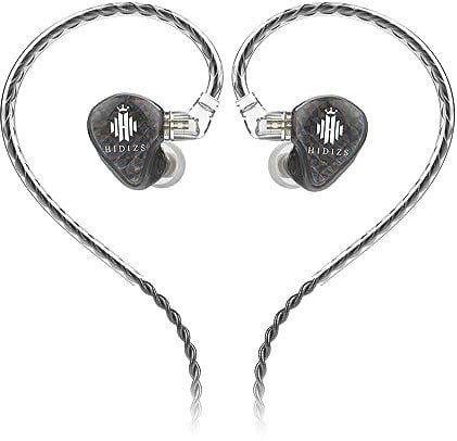 Hidizs MS1-Galaxy Earphones Wired In-ear Monitors IEM, High-Performance Dual Magnetic Circuit Dynamic Driver, 3.5mm Plug, Inline Control Microphone Detachable, 0.78mm 2 Pin Cable