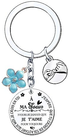 MNBVBV Porte Clef Cadeau Soeur Anniversaire Cadeau Famille Cadeaux De NoёL
