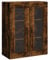 vidaXL Armoire Murale, Placard Suspendu avec Rangement, Meuble Flottant de Salon Bureau Chambre, Moderne, Chêne Fumé Bois d'Ingénierie