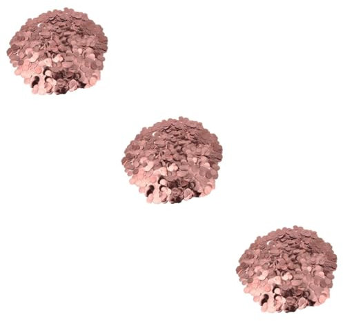 ifundom 3 Stück 1 cm Große Latexballons 50 G Roségold Glitzernde Pailletten Elegante Dekoration Für Feierlichkeiten