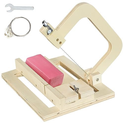 Holz Seifenschneider mit justierbarem Schneiddraht, Seifenschneider Schneidwerkzeug für DIY Seife, Käse, Butter, Kuchen, Brot Herstellung (2)