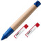 LAMY abc SET aus kindgerechtem Bleistift 110 aus Ahornholz und rutschfestem Griffstück in blau, Kappe und Würfel aus Kunststoff und 2x 6er Set bruchfeste Bleistiftminen M 44, 1.4mm B