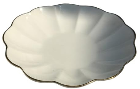 FUNOMOCYA Présentoirs 1 Pc Plateau à Bijoux Counter Plateaux Salle De Bains Plateau Organisateur Maquillage Cosmétique Plateau Présentoir à Gâteaux Porcelaine Simple Moule à Gâteau Blanche