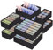 Mezzar Unterwäsche Organizer, 8 Stück Schubladen Organizer Faltbar Akleiderschrank Organizer Aufbewahrungsbox für Kleidung BHs Socken Krawatten Höschen Scarves (Schwarz)