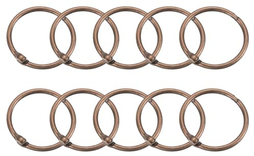 QUARKZMAN 24 Stück Duschvorhang Ringe - Gardinen Ringe aus Kohlenstoffstahl31mm Innendurchmesser Rund Vorhang Ringe Duschvorhang für Fenstervorhang Bettvorhang Duschvorhang, Kupfer