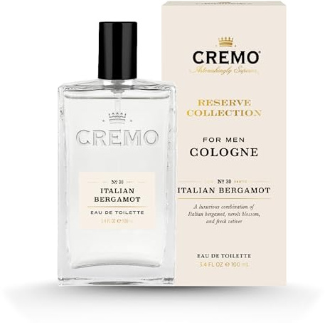 CREMO Italian Bergamot Eau de Toilette for Men - Bright & Citrusy - 100ml | Crafted by world-class scent experts, this signature fragrance reveals complex, layered notes with a lasting impression