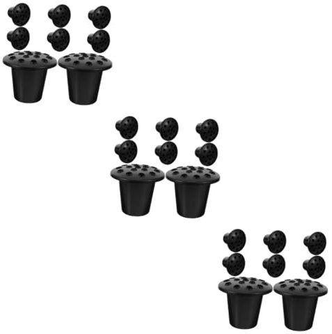 YARNOW 3 Ensembles Pot De Fleur Base Lotus Insert De Vase De Cimetière Mémorial Jardiniere Plastique Pot De Fleur Plastique Décor De Pots De Fleurs Décorations De Cimetière 8 Pièces * 3