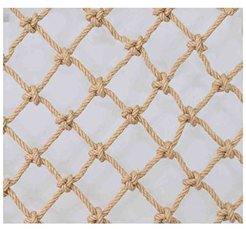 DEWADE Seilkletternetz für Kinder Draussen Schutznetz Hanfnetz, Gartenpflanzen-Klettern Dekoratives Netz Papageien-Hamster-Trainingsleiternetz(12X12cm,3X7m (9.84X22.96ft))