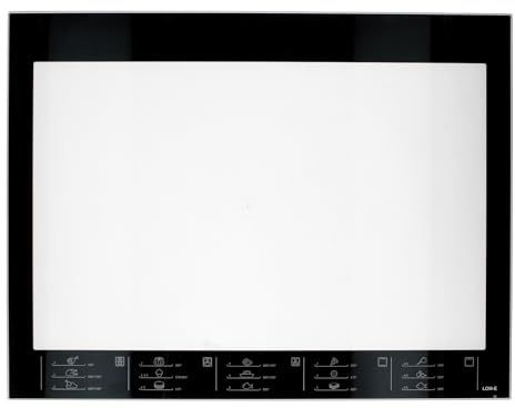 easyPART passend für Beko 290440566 Innenscheibe für Türe in Backofen | Herd, Ofen, Backröhre, Glasscheibe, Transparent, Schwarzer Rahmen, Elektroherd, Gasherd, Türscheibe innen
