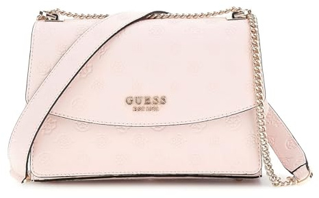 GUESS Phoebe Convertible Xbody Flap Bag Rose Water Logo