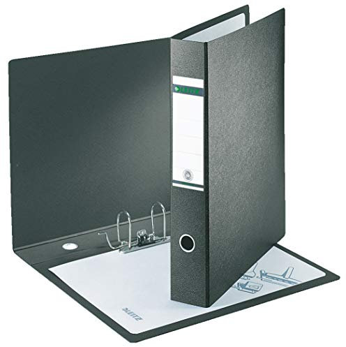 Leitz Qualitäts-Ordner 180° A3, Schwarz, 8 cm Rückenbreite, Einband aus Hartpappe, 10720000