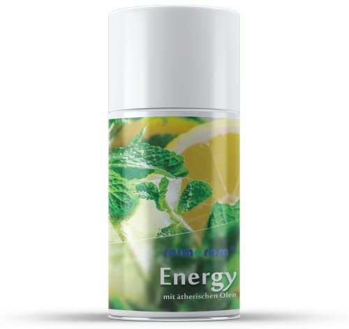 Raumspray Energy | Lufterfrischer für automatischen Duftspender oder zum manuellen Sprühen | Raumduft von REIMA | mit Geruchsabsorber | ätherische Minze, Orange und Zitrone