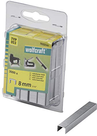 Wolfcraft 7032000 3000 Klammern breit, X-harter Stahl Typ 53 8 mm