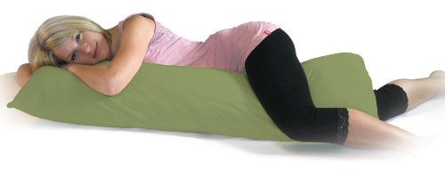 Dukal | Bezug für Seitenschläferkissen | 40 x 120 cm | aus hochwertigem DOPPEL-Jersey | 100% Baumwolle | Farbe: lindgrün