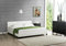 Corium Polsterbett 160 x 200cm Weiss mit Kunst Leder Kunstlederbezug Modern mit Stecklattenrost
