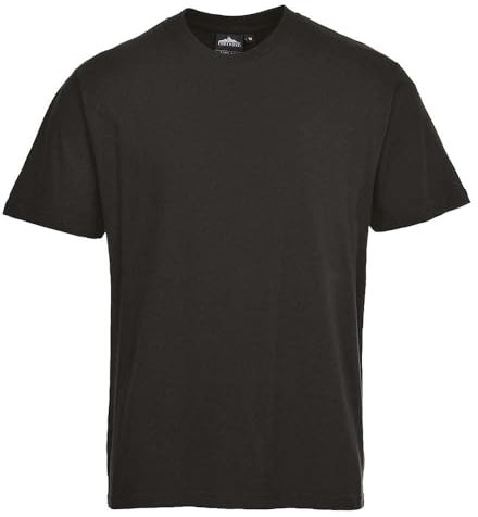 Portwest Turin Premium T-Shirt, Size: M, Colour: Black, B195BKRM