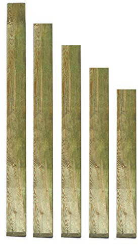 Gartenpirat Holzpfosten 9x9 cm Länge 120 cm imprägniert mit Kopf gekappt