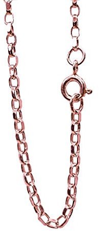 ANTOMUS® 18k ROSE GOLD VERMEIL SOLID DIAMOND CUT ENGLISH BELCHER CHAIN 2.3mm Wide 20 inch