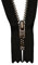 YKK Reißverschluss schwarz 18 cm für Hosen Hosenreißverschluss 4 mm Metallzähne brüniert/Dunkles Messing