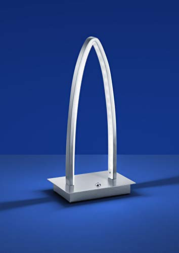 LED, LED Tischleuchte 8W/800lm/3000K, Tastdimmer, edelstahl [Energieklasse A]