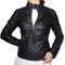 Chiodo Giacca Giacchetto Giubbino Giubbotto Finta Pelle Ecopelle Corto slim avvitato aderente skin Donna Ragazza (XXL 48, Nero)