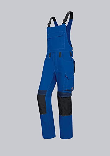 BP 1802-720-13-52l Latzhose, Stretch-Hosenträger mit Clipbefestigungen, 305,00 g/m² Verstärkte Baumwolle, Königsblau/Nachtblau, 52l