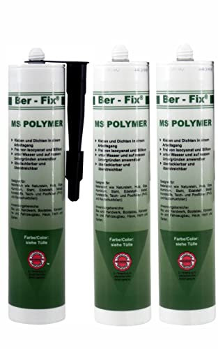 Ber-Fix MS Polymer Schwarz 3x 440g – Großpack für professionelle Abdichtungen im Teichbau & Fahrzeugbereich