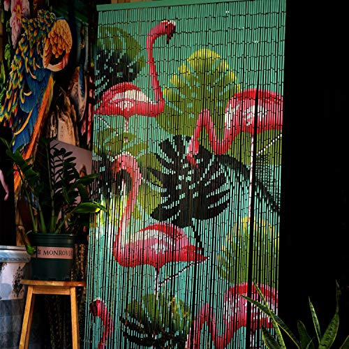 TACHILC Flamingo Bead Curtain Door Curtain Beads Hanging Beads for Doors 90 x 198 cm 90 Strands