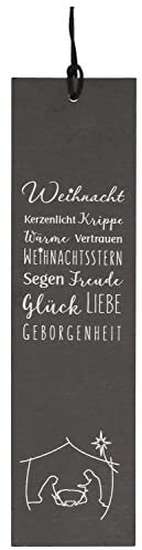 Butzon & Bercker Schiefer-Relief Weihnachten Aufhängen Krippe Segen Geborgenheit Wärme
