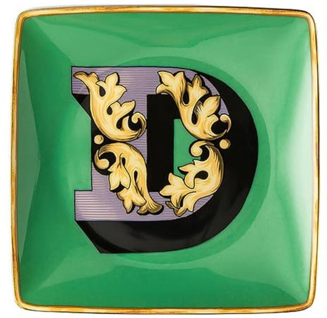 Versace by Rosenthal - Schale, Teller, Schälchen - Holiday Alphabet - D - 12 x 12 cm - Porzellan