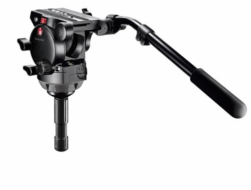 Manfrotto 526-1 Professional Fluid Video Head for DSLR, Mirrorless, Video Camera, for Professional Photography, Content Creation, Vlogging and Videomaking - 16 kg Payload