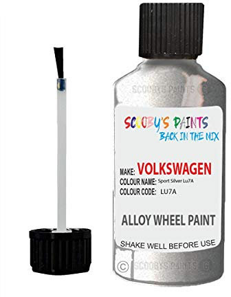 Alloy Wheel Repair Touch up Paint KIT Curbing Scratch CHIP Silver Black Gold (Sport Silver Lu7A Vw)