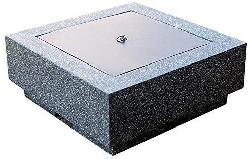 VEDKYY Brasero Plancha, Exterieur Jardin Terrasse, Brasero Barbecue Pierre Haut en Fonte, Grande, De Table Charbon De Bois, Barbecook, Brazeros Exterieur Grill Camping, Rectangle,Gris