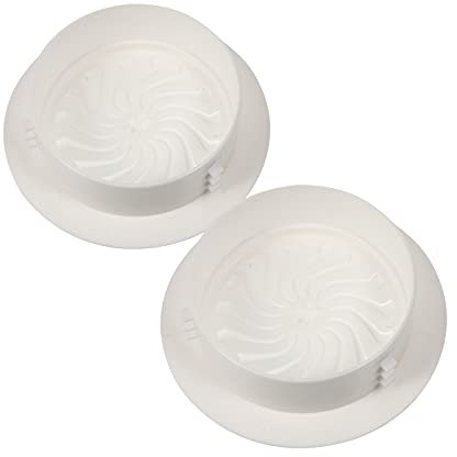DOITOOL 2Pcs Aria Condizionata Tappo del Foro del Tubo Portatile Condizionatore D' Aria di Scarico Tubo Flangia Spina Foro Rotondo Bianco