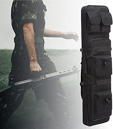 YQJY Stark Langwaffentasche/Futteral, Abschließbares Waffenfutteral Langwaffen Double Rifle Case Airsoft Gepolstertes Gewehrfutteral lang,Ganz Einfach zu Tragen,C-120cm/47.2in