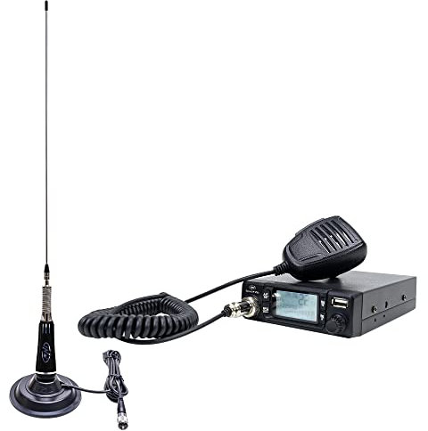 CB PNI Escort HP 9700 USB radio station package and PNI LED 2000 CB antenna with magnetic base, 12V / 24V power supply