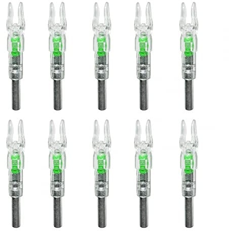 DONGKER Levas de flecha, 10 levas de tiro con arco LED de 6,2 mm, con iluminación automática, para ballesta de carbono de 6,2 mm