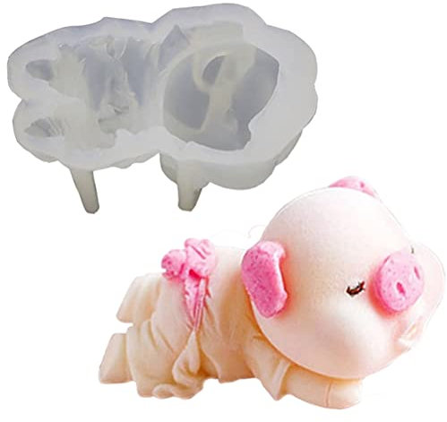 3D-Schwein-Silikon-Backform, Niedliches Schweinchen-Silikonform für Französische Desserts, Tier-Silikonform, Handgefertigte Backform für DIY-Cupcake-Kuchen