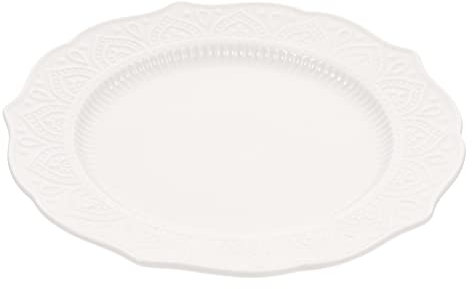 UPKOCH Assiette En Céramique Blanche De 20 Cm Assiette Décorative Pour Salade Pâtes Pour Cuisine Famille Et Restaurant Lavable Au Lave-vaisselle