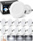 Eande LED Einbaustrahler 230V Dimmbar, Ultra Flach 5W 500LM Deckenspots LED Spot, 6500K Kaltweiss, IP44 Spritzwasser geschützt, 25mm Einbautiefe, Einbauleuchten Loch 78mm-85mm, 10er Set